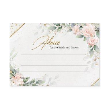 Blush and gold greenery Advice for bride and groom Enclosure Invitations