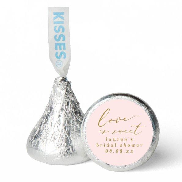Blush and Gold Love is Sweet Bridal Shower Hershey®'s Kisses®