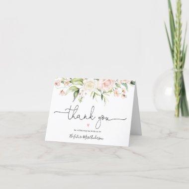 Blush and Greenery Bridal Shower Thank You Invitations