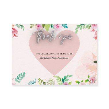 Blush and Greenery  Thank You