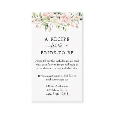 Blush and Greenery Recipe Request Enclosure