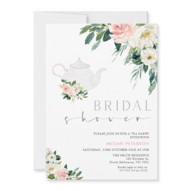 Blush And White Floral Tea Party