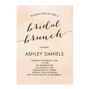 Blush Apricot Watercolor Bridal Brunch