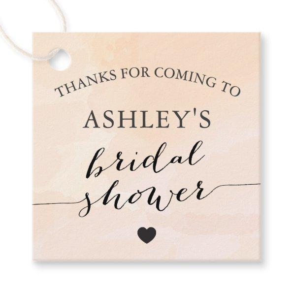 Blush Apricot Watercolor  Gift Tag