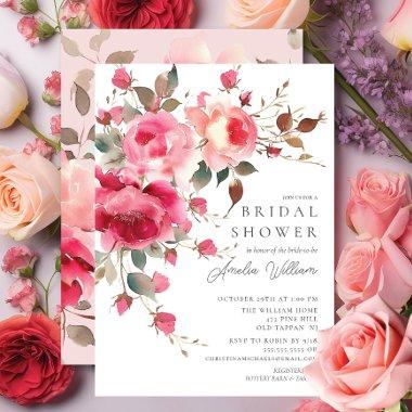 Blush Blossom Bridal Shower Invitations