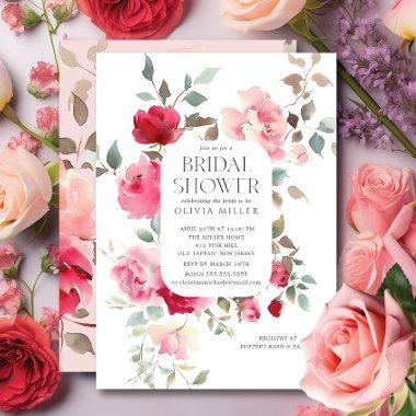 Blush Blossom Bridal Shower Invitations