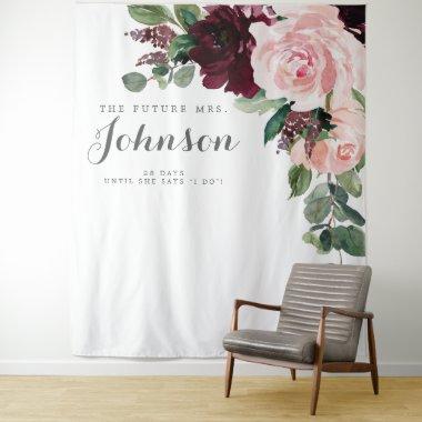Blush Burgundy  Backdrop Photo Booth