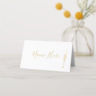 Blush Champagne Glass Folded Place