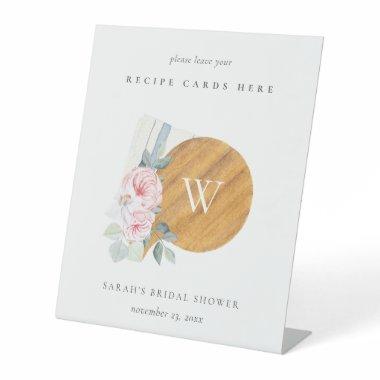 Blush Chopping Board Recipe Invitations Bridal Shower Pedestal Sign