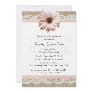 Blush Daisy Country Lace Wedding Shower