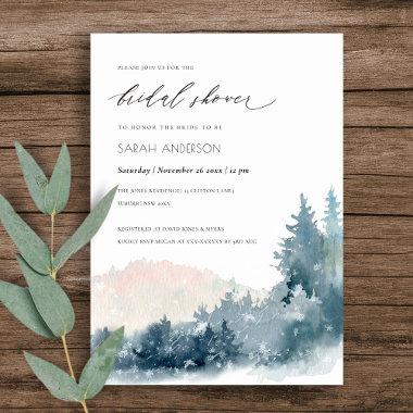 BLUSH DUSKY BLUE MOUNTAINS  INVITE
