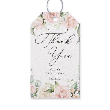 Blush Floral and Greenery Thank You  Gift Tags