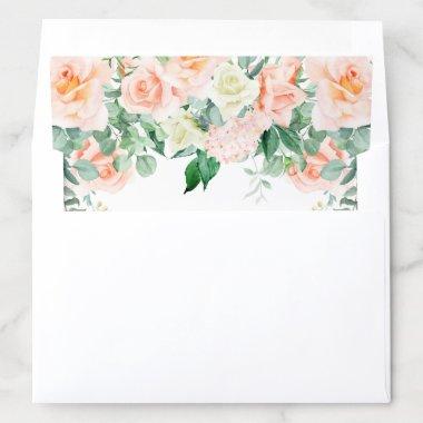 Blush Floral Bridal Shower Backdrop Envelope Liner