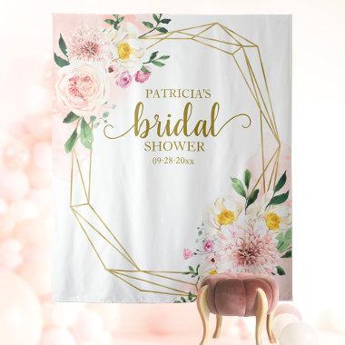 Blush Floral Bridal Shower Backdrop Photo Prop