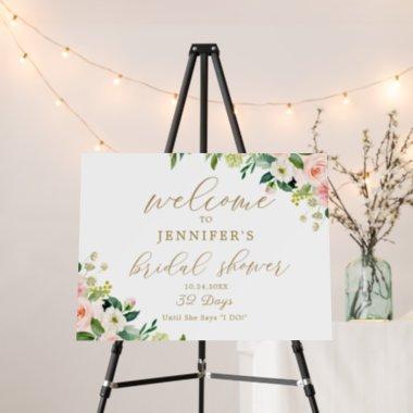 Blush Floral Bridal Shower Until I Do Poster
