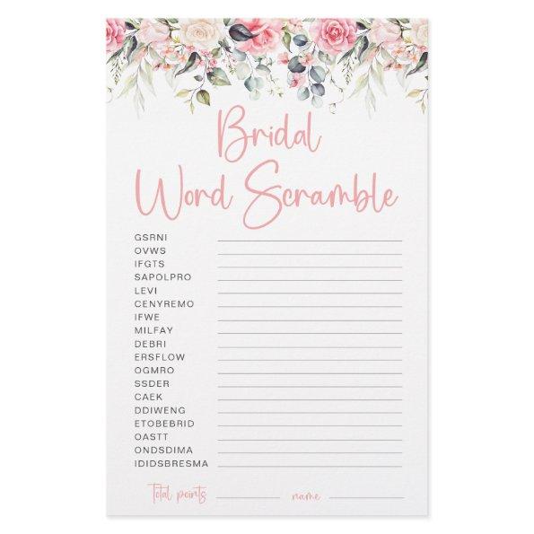 Blush Floral | Bridal Word Scramble Game