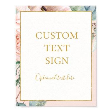 Blush Floral Garden Pastel  and Gifts Custom Poster