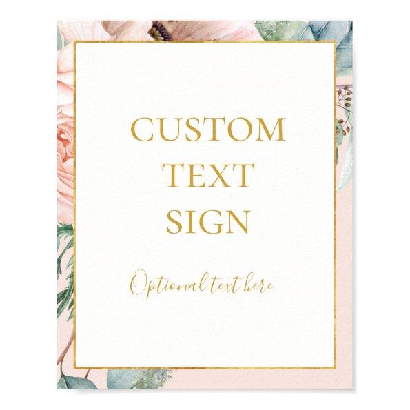 Blush Floral Garden Pastel  and Gifts Custom Poster