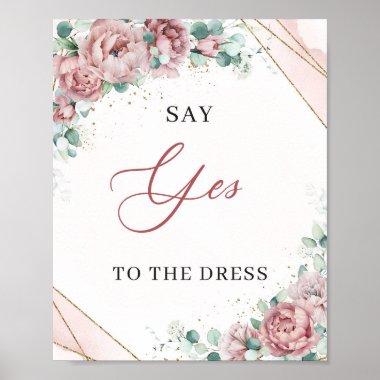 Blush floral gold Say Yes to the Dress Game sign