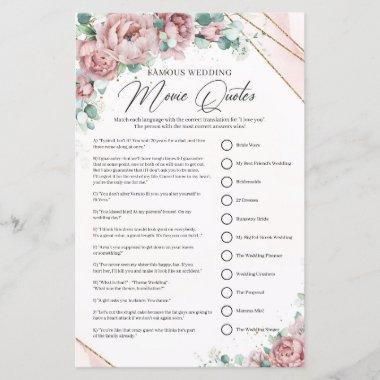 Blush floral greenery Famous Wedding Movie Quotes