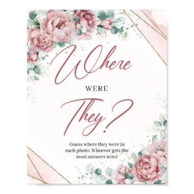 Blush floral greenery gold Where were they game Poster