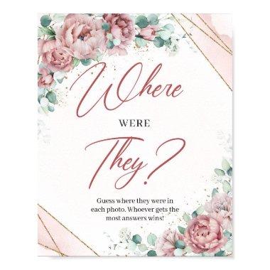 Blush floral greenery gold Where were they game Poster