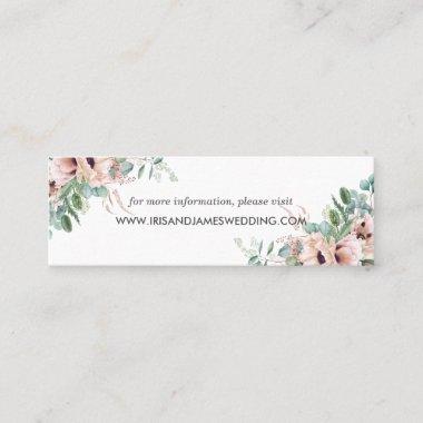 Blush Floral Greenery Wedding Website Invitations Mini