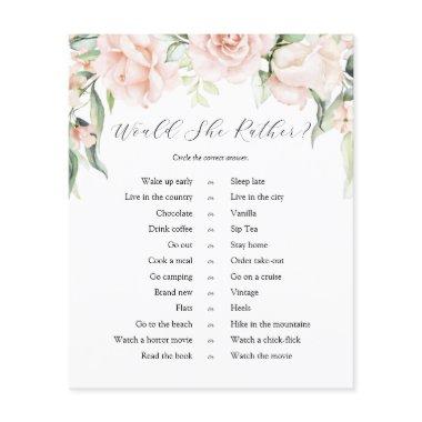 Blush Floral Greenery Would She Rather Game