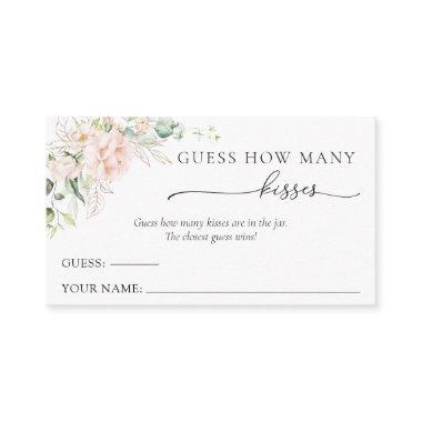 Blush Floral Guess How Many Kisses Enclosure