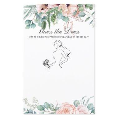 Blush Floral Guess the Dress Bridal Shower Game