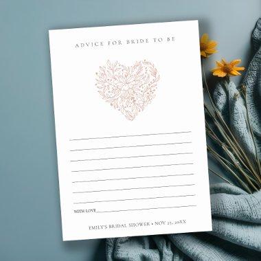 Blush Floral Heart Advice For Bride  Enclosure