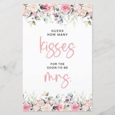 Blush Floral | How Many Kisses For The Bride Game