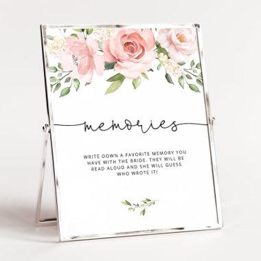 Blush floral memories with the bride poster