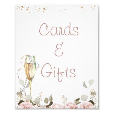 Blush Floral Pearls Prosecco  Sign