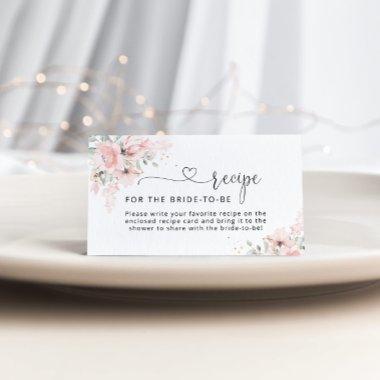 Blush floral Recipe for the bride to be Enclosure