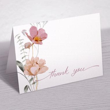 Blush Floral Thank You Invitations