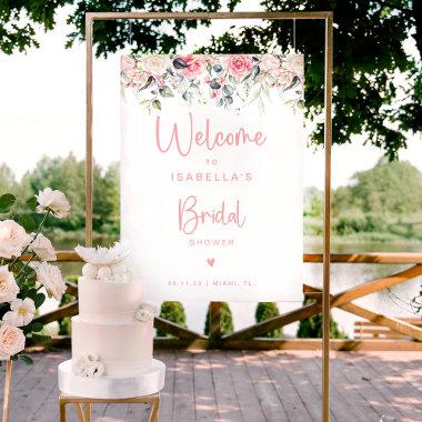 Blush Floral | Watercolor Welcome Sign Poster