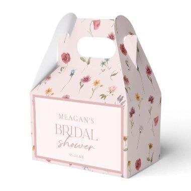 Blush Floral Wildflower Bridal Shower Gift Favor B Favor Boxes