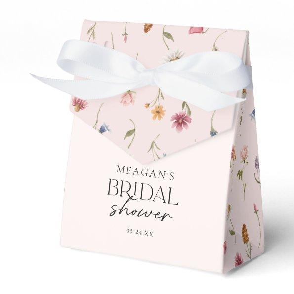 Blush Floral Wildflower Bridal Shower Gift Favor Box