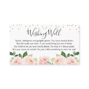 Blush Floral Wishing Well Bridal Shower Invitations