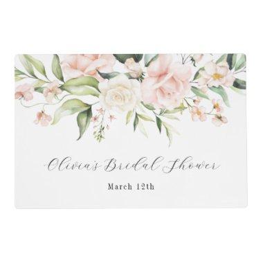Blush Florals and Greenery Placemat