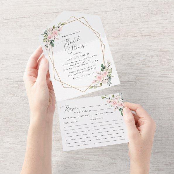 Blush Flowers, Pink Flowers, Boho,  All In One