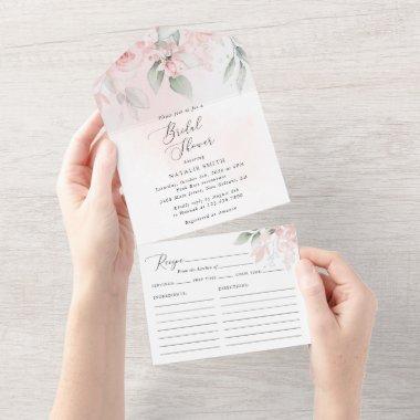 Blush Flowers, Pink Flowers, Boho,  All In One