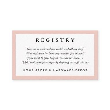 Blush Frame Wedding Registry