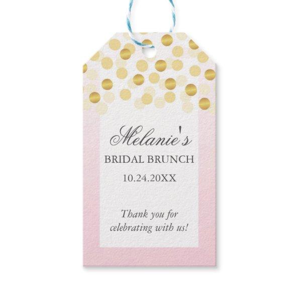 Blush Gold Bridal Brunch and Bubbly Favor Tag