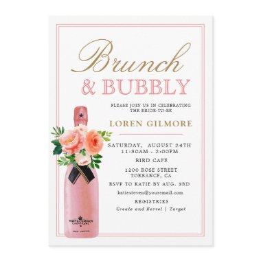 Blush Gold Floral Brunch and Bubbly