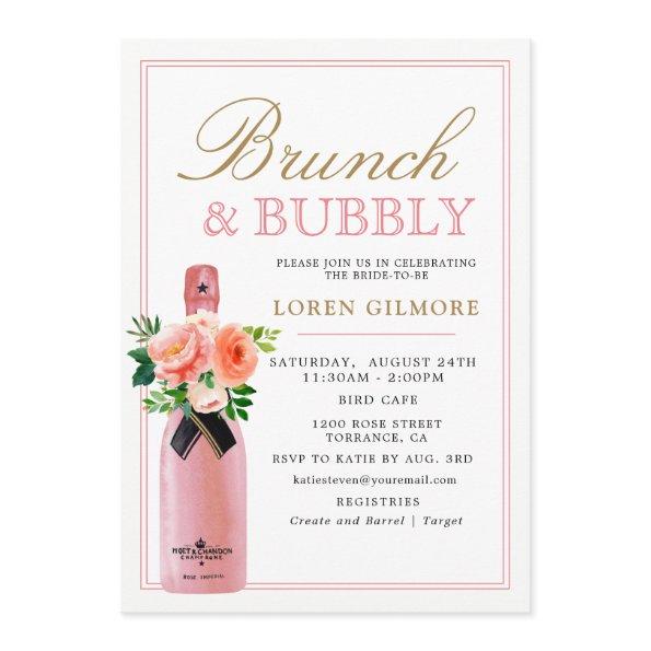Blush Gold Floral Brunch and Bubbly