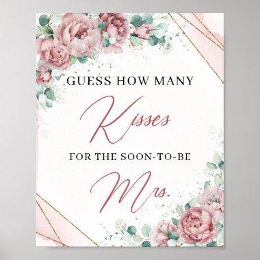 Blush How Many Kisses for the Soon-to-be Mrs Poste Poster