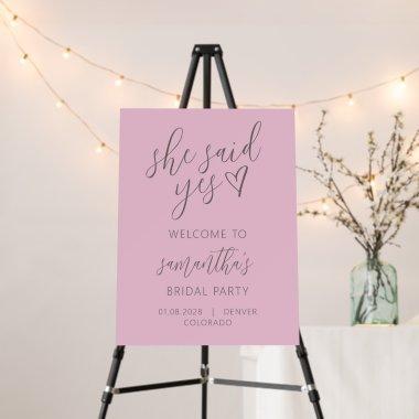 Blush + Minimal Script  Welcome Sign