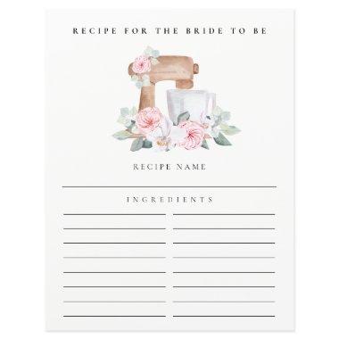 Blush Mixer Floral Recipe Request Bridal Shower